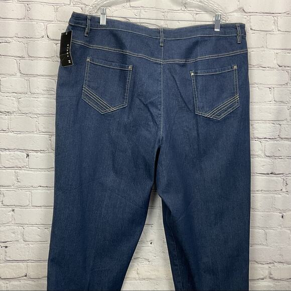 N Touch Denim Jeans Women's Plus Sz 20W Blue Stretch Straight Leg Casual Comfort - Picture 10 of 10